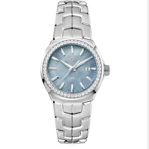 TAG HEUER LINK Diamonds Quartz Watch WBC1315 Blue Mother of Pearl